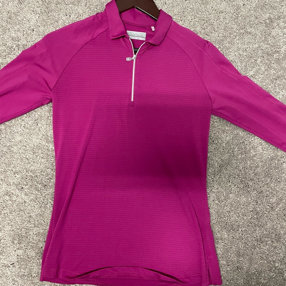Callaway Purple Quarter Zip Pullover Golf Sweatshirt size s